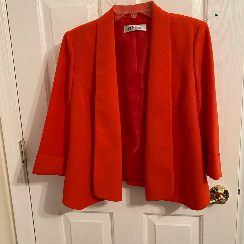 KASPER beautiful orange petite blazer preloved in excellent conditions